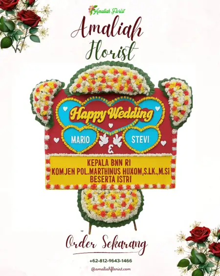 Papan Bunga Pernikahan Sriwidari